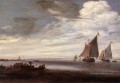 River Scene2 Bateau paysage marin Salomon van Ruysdael
